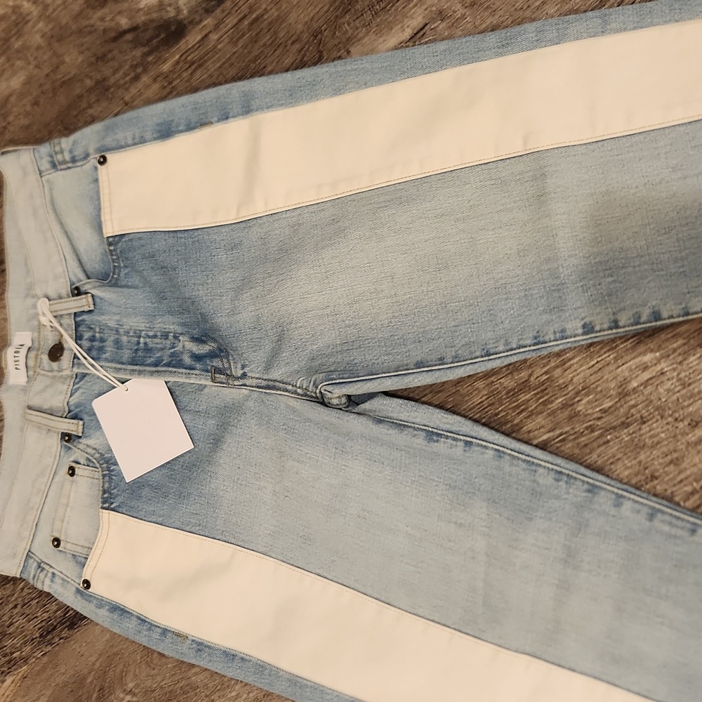 NWT Pistola Charlie Colorblock High Rise Jeans - Picture 5 of 7